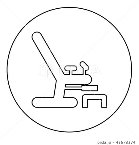 Gynecological chair icon color in round circle 43673374