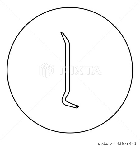 Pinch bar icon black color in round Pinch bar icon black color in round 43673441