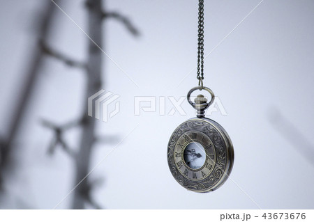 Vintage watch on a chain. Pocket watch 43673676