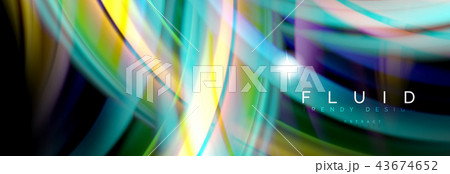 Flowing glowing color motion concept, trendy abstract layout template for business or technology 43674652