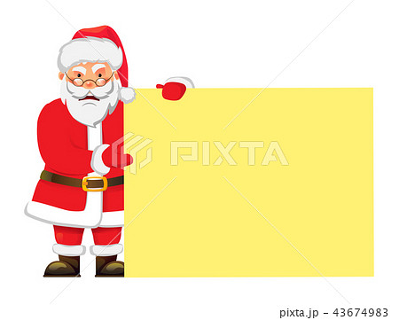 Santa Claus holding banner Santa Claus holding banner 43674983