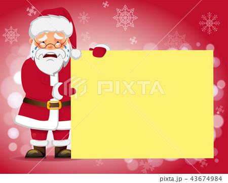 Santa Claus holding banner Santa Claus holding banner 43674984