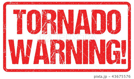 Tornado warning sign weather alert typo header...のイラスト素材 ...