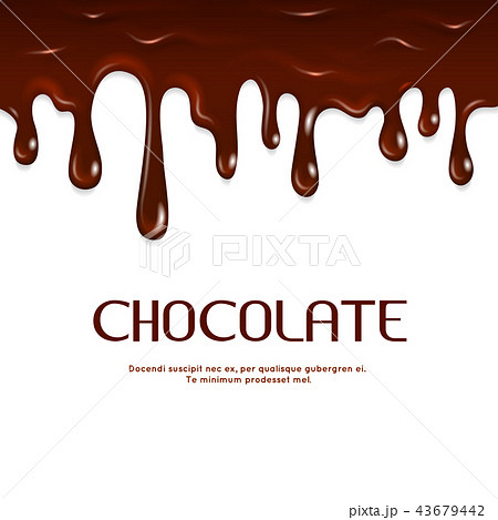 Melted Dripping Chocolate Seamless Vectorのイラスト素材