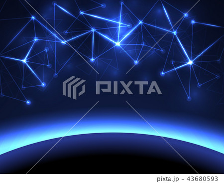 Abstract futuristic molecule digital technology 43680593