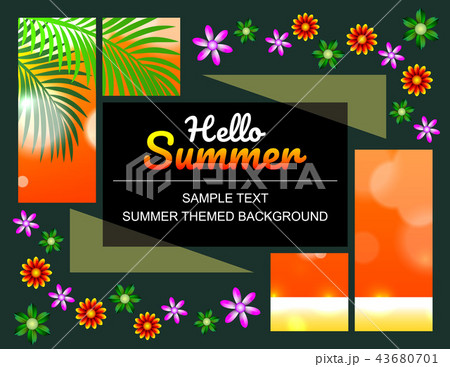 Sale offer poster spring summer design layout 43680701