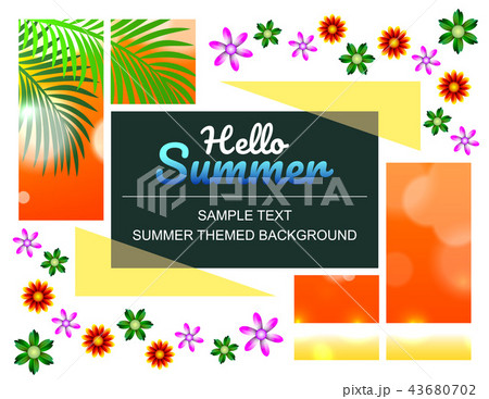 Sale offer poster spring summer design layout 43680702