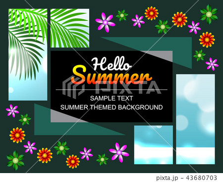 Sale offer poster spring summer design layout 43680703