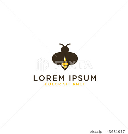 Bee logo design template Bee logo design template 43681057