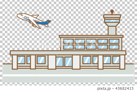空港　飛行機 43682415