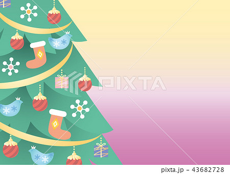 背景素材 クリスマスツリーのイラスト素材