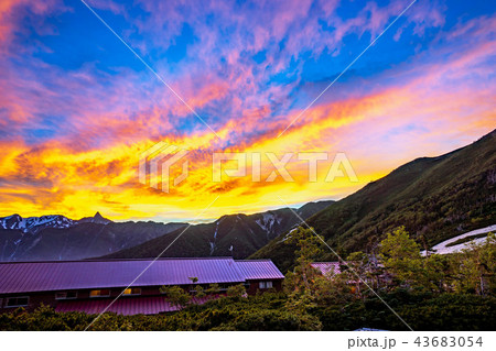 山　夕焼け　絶景 43683054