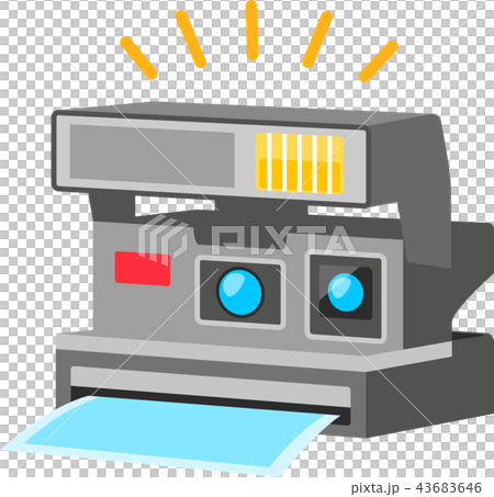 インスタントカメラと現像された写真 43683646