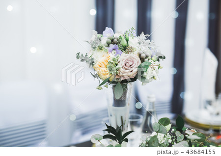 Wonderful luxury wedding bouquet of different flowers Wonderful luxury wedding bouquet of different flowers 43684155