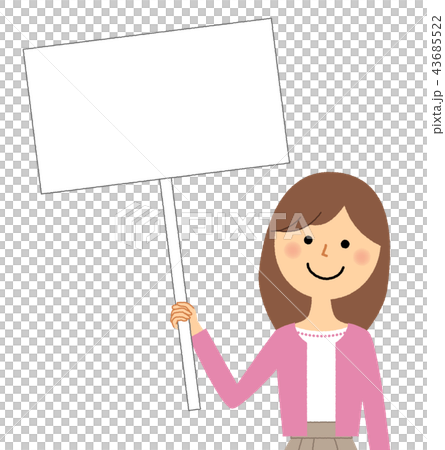 Young lady mama white board 43685522