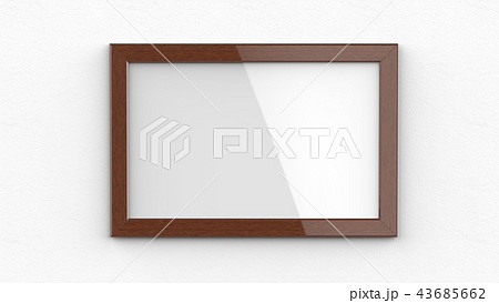木製額縁　濃い色　横置き 43685662
