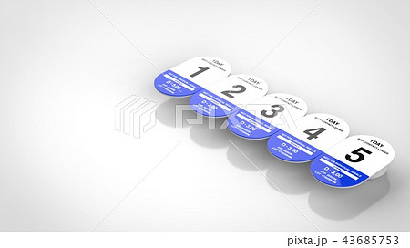 ワンデーコンタクトレンズ　１週間分　左コピースペース 43685753