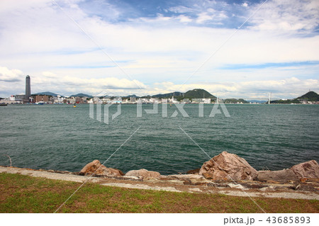 関門海峡と関門橋 43685893