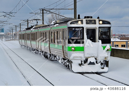 稲積公園駅に入線する函館本線普通列車(721系) 稲積公園駅に入線する函館本線普通列車(721系) 43686116