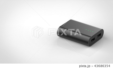 モバイルバッテリー　パース　左コピースペース 43686354