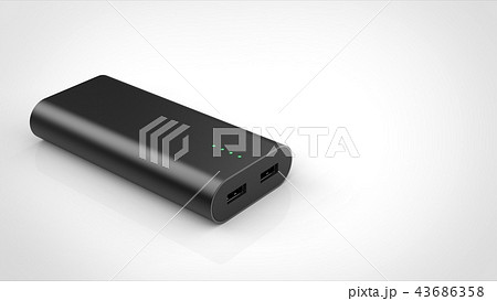 モバイルバッテリー　大型　パース　右コピースペース 43686358