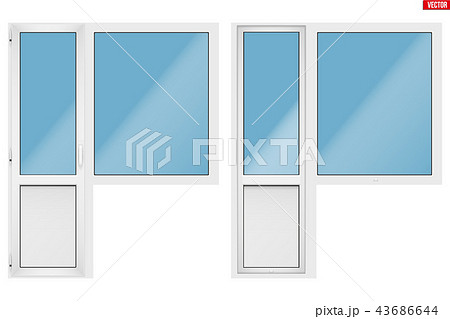 PVC balcony window and door 43686644