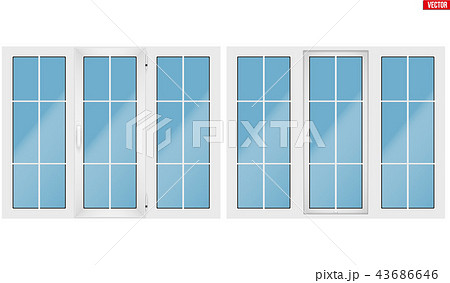 PVC window with three sash 43686646