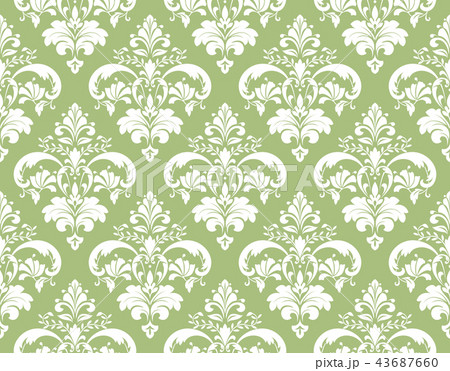 Wallpaper in the style of Baroque. Seamless vector Wallpaper in the style of Baroque. Seamless vector 43687660