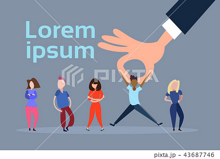 hr hand pick african businessman of group casual mix race people candidate recruitment concept flat hr hand pick african businessman of group casual mix race people candidate recruitment concept flat 43687746