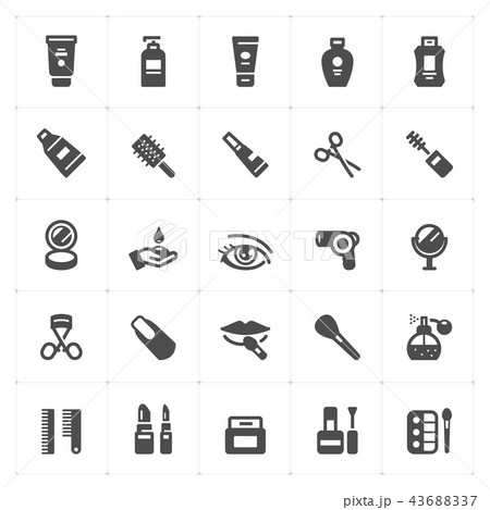 Icon set - Cosmetic filled icon vector 43688337