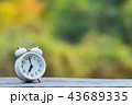 Red heart shape in shopping cart and white clock 43689335