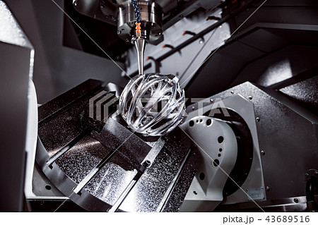 Metalworking CNC milling machine. Cutting metal  43689516