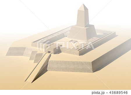 Anscient Temple of Abu Gorab Ruined Egypt 3d illustration Anscient Temple of Abu Gorab Ruined Egypt 3d illustration 43689546
