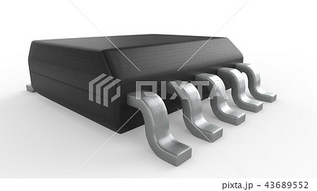 Electrionic Circuit Chip Package SSOP 3d illustration Electrionic Circuit Chip Package SSOP 3d illustration 43689552