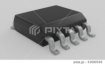 Electrionic Circuit Chip Package SSOP 3d illustration Electrionic Circuit Chip Package SSOP 3d illustration 43689566
