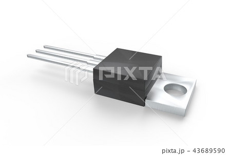 Isolated TO-220 MOSFET electronic package 3d illustration Isolated TO-220 MOSFET electronic package 3d illustration 43689590