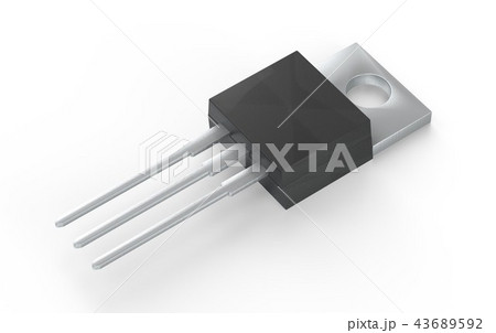 Isolated TO-220 MOSFET electronic package 3d illustration Isolated TO-220 MOSFET electronic package 3d illustration 43689592