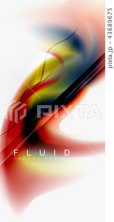 Fluid flowing wave abstract background 43689675