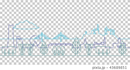 Street arrangement Line drawing Yokohama Street arrangement Line drawing Yokohama 43689851
