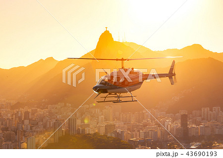 helicopter over the Rio helicopter over the Rio 43690193