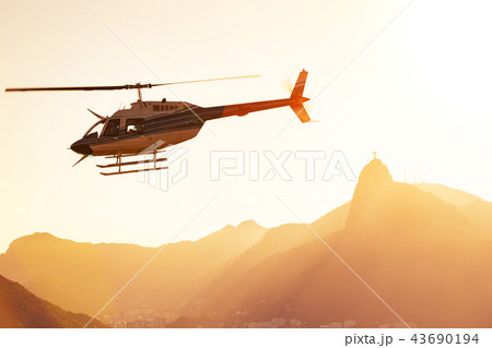 helicopter over the Rio helicopter over the Rio 43690194