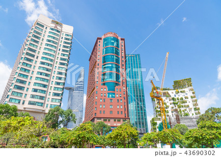 ベトナム、ホーチンミン市内、ホーチンミンの中心部、ホーチンミンのビル、ホーチンミンの風景、 43690302