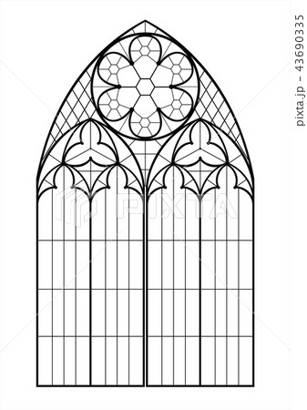 Medieval Gothic contour window 43690335