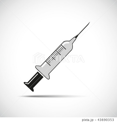 Vector Illustration Of Medical Syringes With Needle In Flat Minimalism  Style Syringe Injector Application Device With Needle Cover On Stock  Illustration - Download Image Now - iStock