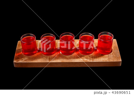 Summer cocktail on isolated black background 43690651