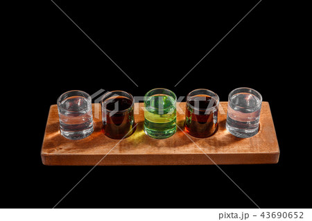 Summer cocktail on isolated black background Summer cocktail on isolated black background 43690652