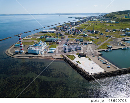 ノシャップ岬の空撮 43690708