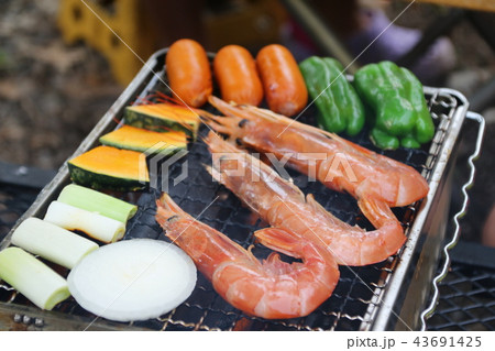 バーベキューで外ご飯 バーベキューで外ご飯 43691425
