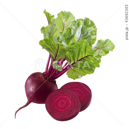 Beet root with round slices isolated on white  43692305