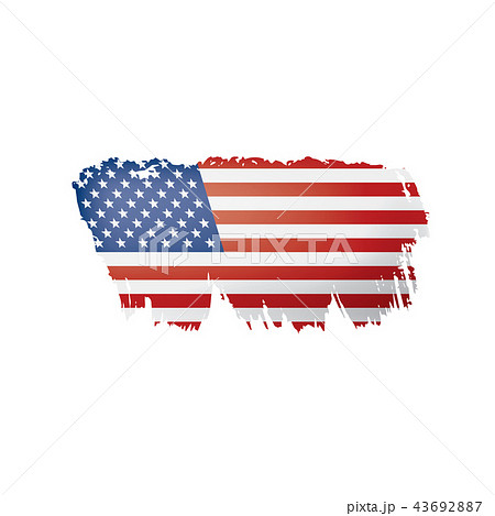 USA flag, vector illustration on a white background USA flag, vector illustration on a white background 43692887